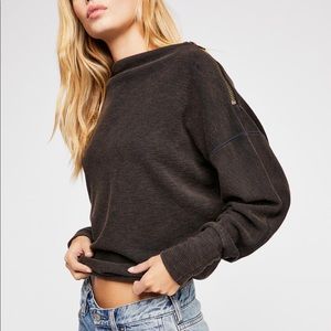 We The Free Nikala Zipper Shoulder Sweater